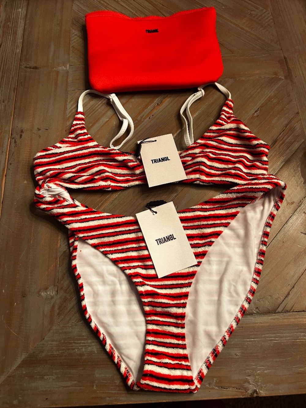 UGA colors!!! Brand new Triangle bikini